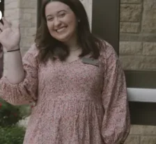 Woman waving